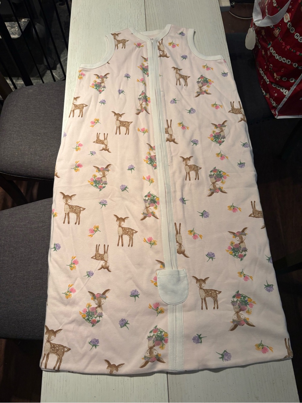 Burt's Bees Pink Floral Deer Sleep Sack